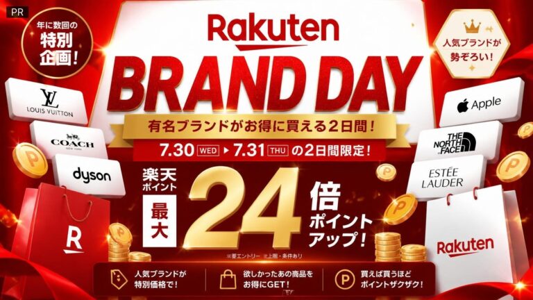【PR】楽天ブランドデー攻略ガイド｜人気ブランドがお得になるキャンペーン内容・ポイントアップを解説
