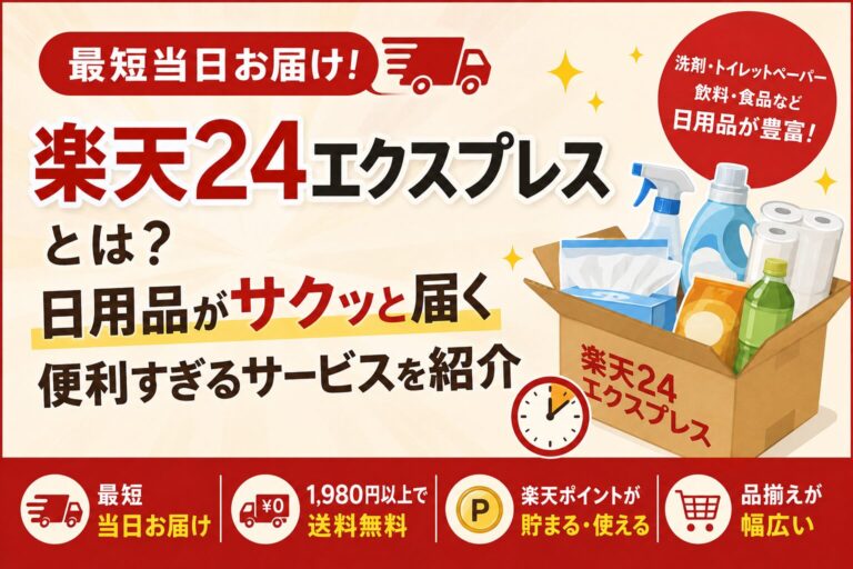 楽天24エクスプレスとは?現在の楽天24の送料・配送予定・楽天市場との違い