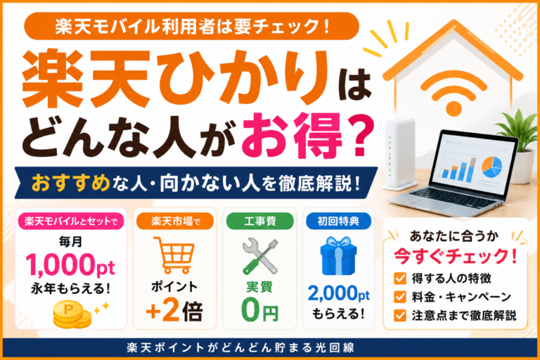 楽天ひかりはどんな人がお得?おすすめな人・向かない人を解説