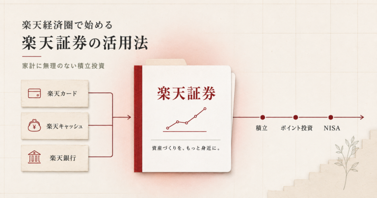 楽天経済圏で楽天証券を活用する方法｜楽天カード積立・楽天キャッシュ・ポイント投資を解説