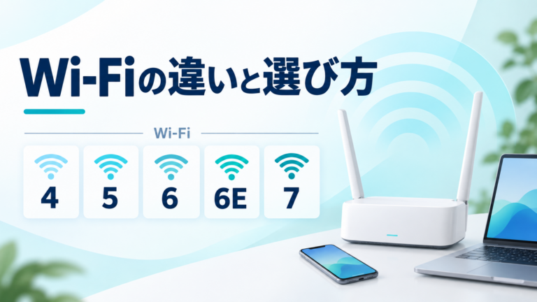 Wi-Fi 4・5・6・6E・7の違いを比較｜おすすめの規格とルーターの選び方