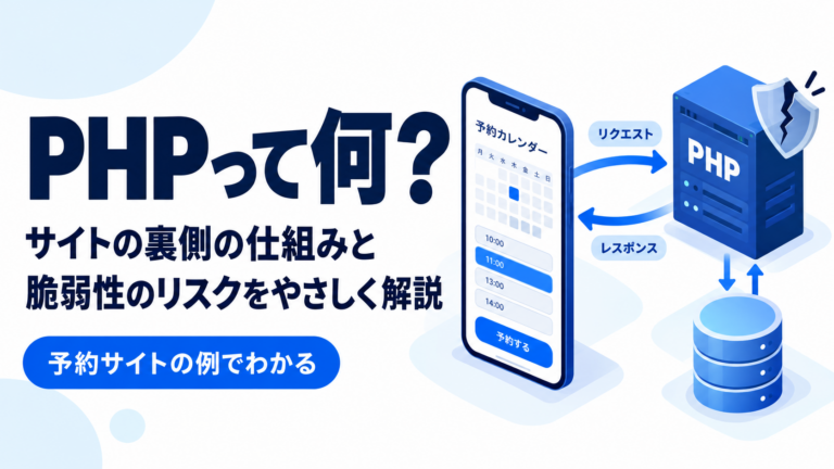 PHPとは?予約サイトの仕組みでわかる役割と、脆弱性ニュースのポイント